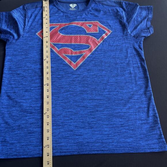 Superman Shirt Mens XL Blue DC Comics Athletic Tee Short Sleeve Graphic Logo - Picture 8 of 9